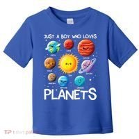 Just A Boy Who Loves Planets Solar System Space Science Gift Toddler T-Shirt thumb 0