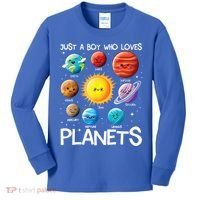 Just A Boy Who Loves Planets Solar System Space Science Gift Kids Long Sleeve Shirt thumb 0