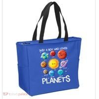 Just A Boy Who Loves Planets Solar System Space Science Gift Tote Bag thumb 2