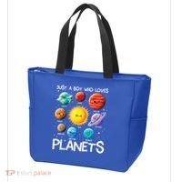 Just A Boy Who Loves Planets Solar System Space Science Gift Tote Bag thumb 3