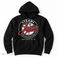 Jesus And Baseball Team Jesus Christian Matthew 2819 Verse Hoodie thumb 0