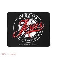 Jesus And Baseball Team Jesus Christian Matthew 2819 Verse Mousepad thumb 0