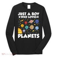Just A Boy Who Loves Planets Solar System Space Science Geek Long Sleeve Shirt thumb 0