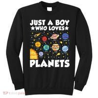 Just A Boy Who Loves Planets Solar System Space Science Geek Sweatshirt thumb 0