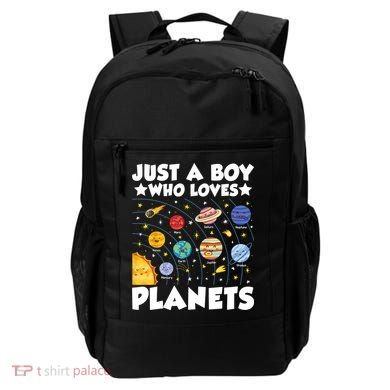 Just A Boy Who Loves Planets Solar System Space Science Geek Backpack