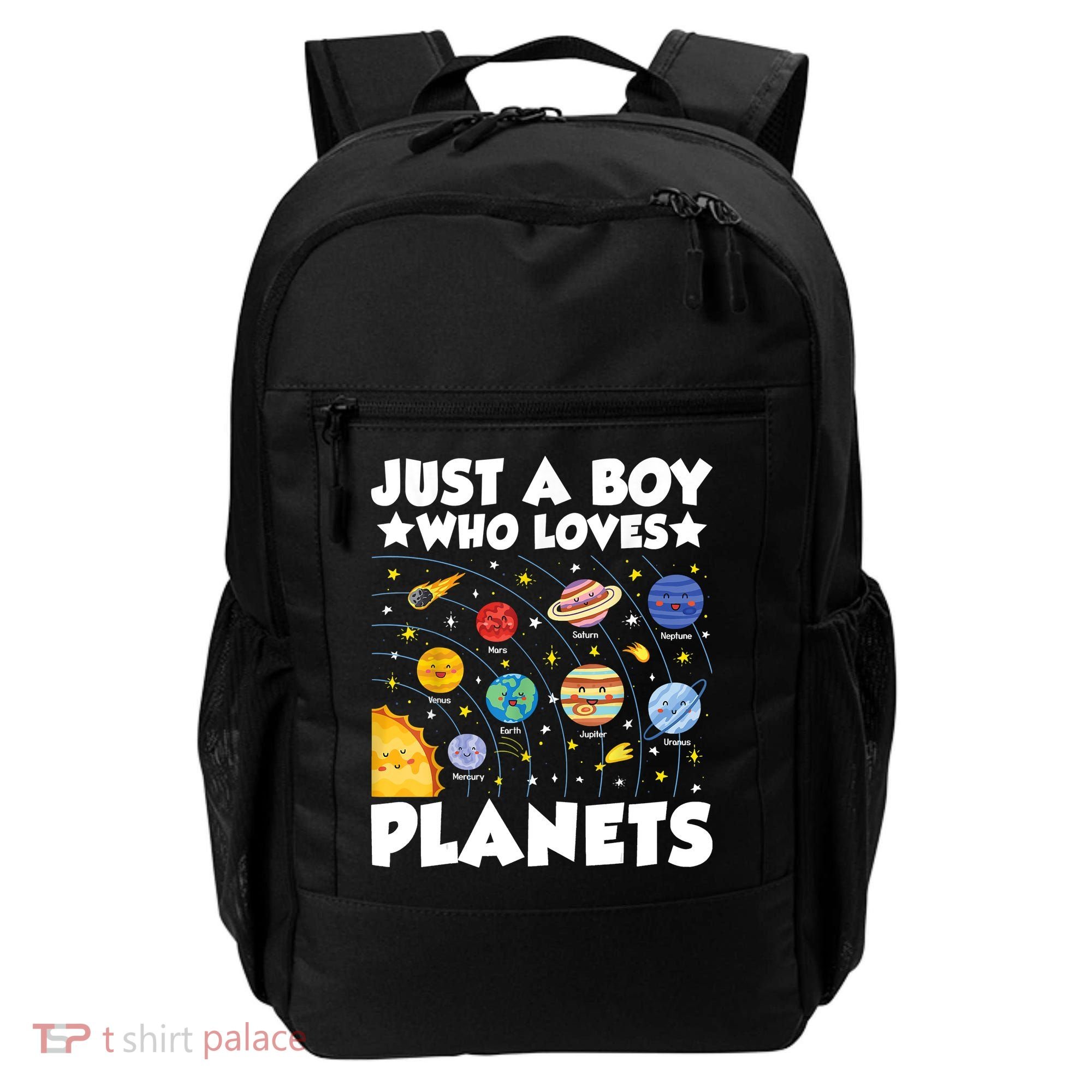 Just A Boy Who Loves Planets Solar System Space Science Geek Backpack