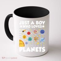 Just A Boy Who Loves Planets Solar System Space Science Geek Coffee Mug thumb 0