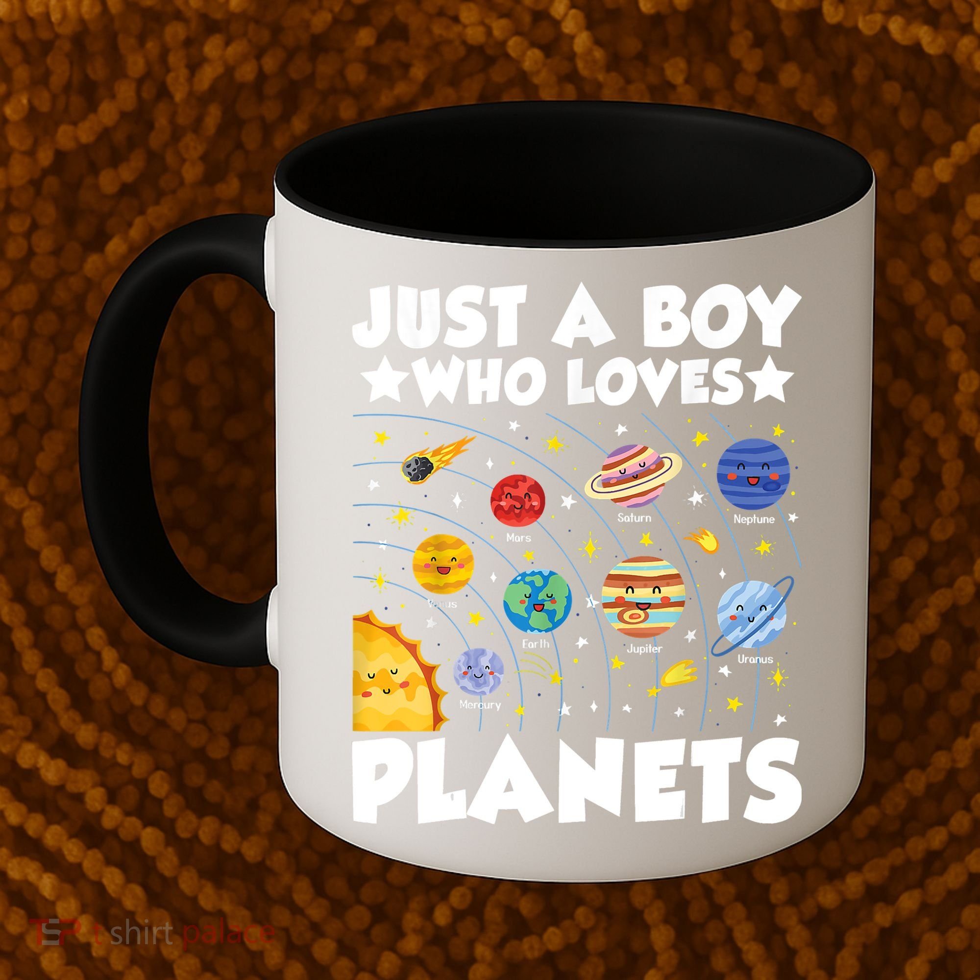 Just A Boy Who Loves Planets Solar System Space Science Geek Coffee Mug