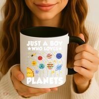 Just A Boy Who Loves Planets Solar System Space Science Geek Coffee Mug thumb 3
