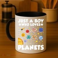 Just A Boy Who Loves Planets Solar System Space Science Geek Coffee Mug thumb 4