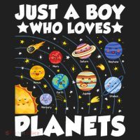 Just A Boy Who Loves Planets Solar System Space Science Geek Beanie thumb 2