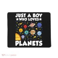 Just A Boy Who Loves Planets Solar System Space Science Geek Mousepad thumb 0