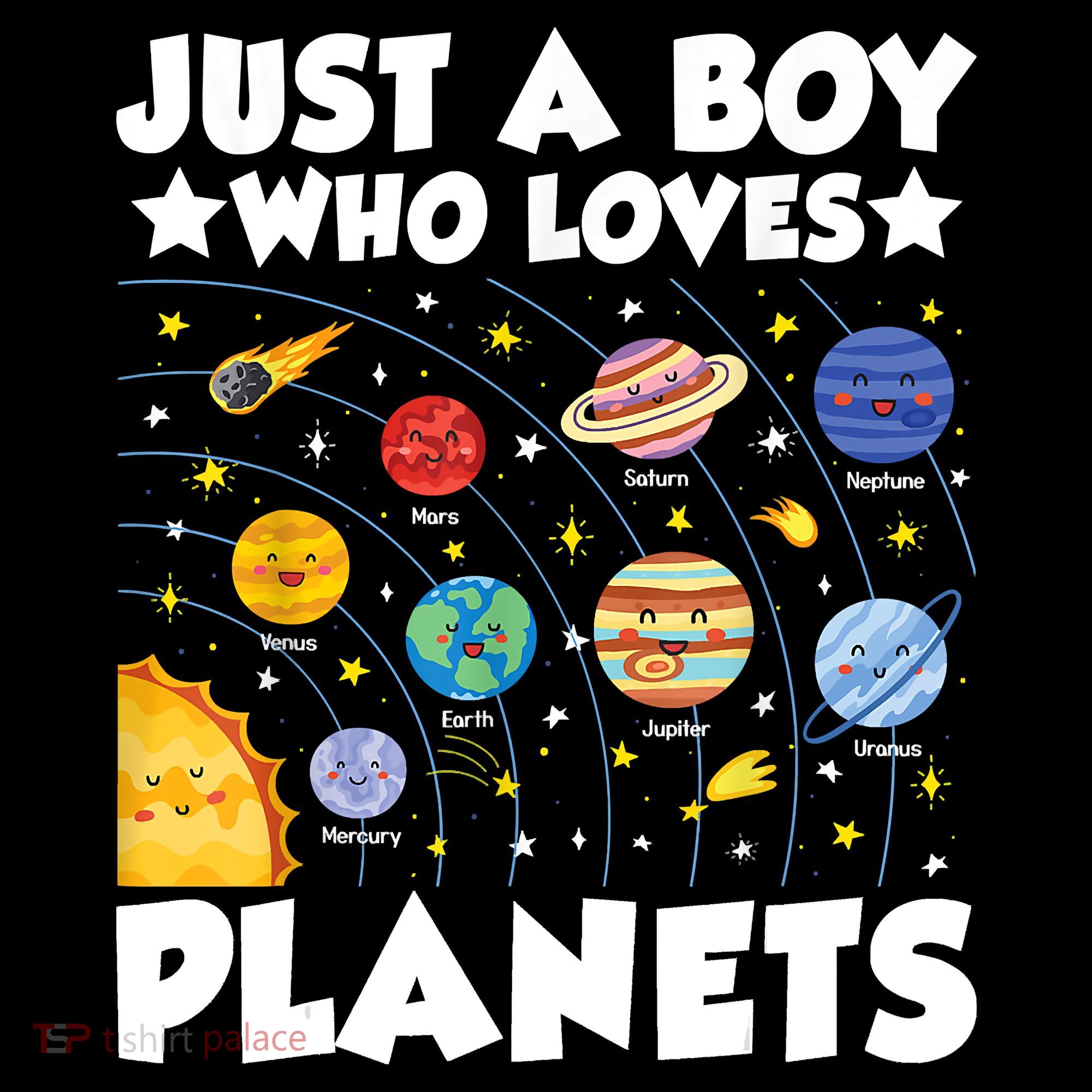 Just A Boy Who Loves Planets Solar System Space Science Geek Mousepad