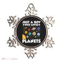 Just A Boy Who Loves Planets Solar System Space Science Geek Ornament thumb 0