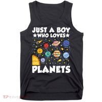 Just A Boy Who Loves Planets Solar System Space Science Geek Tank Top thumb 0