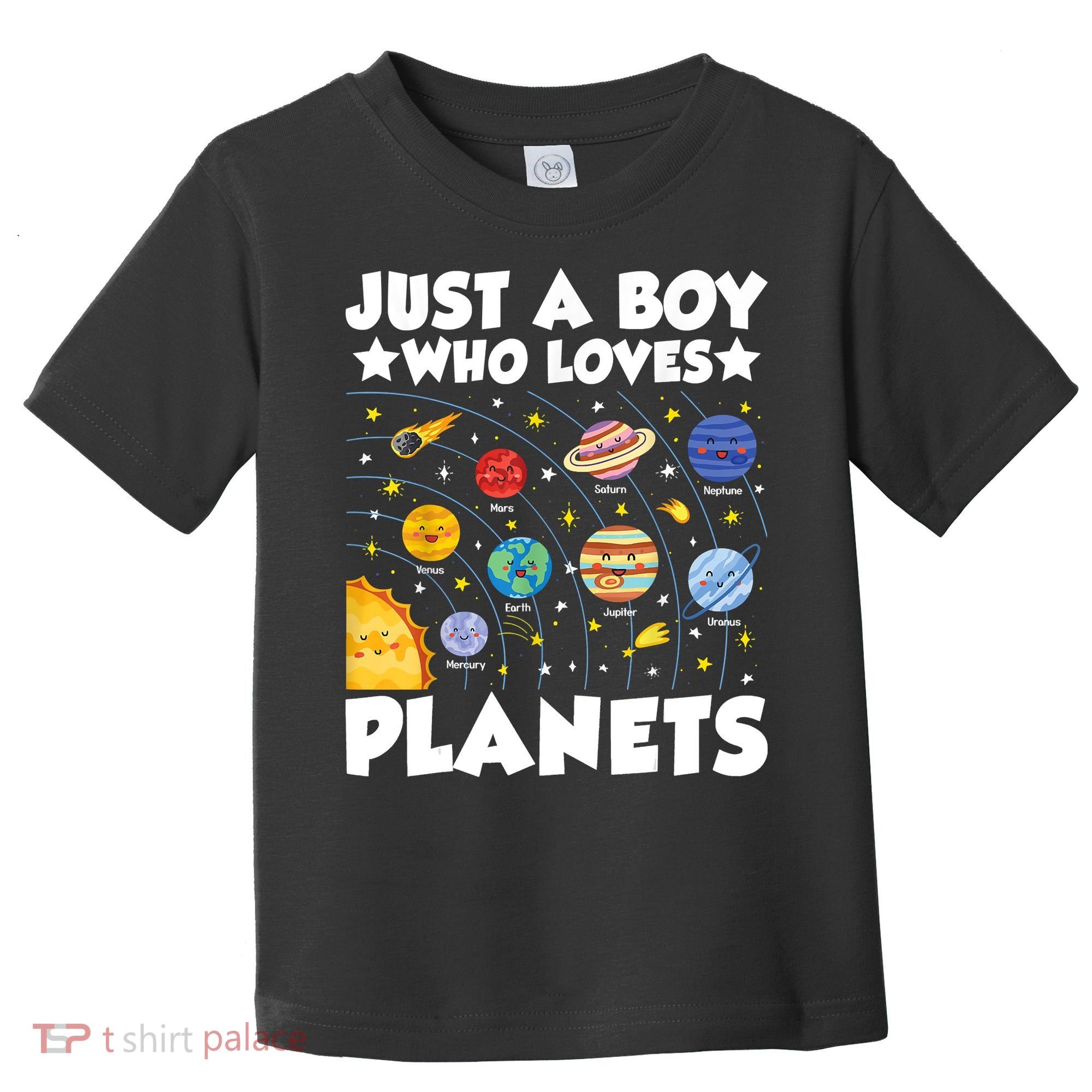 Just A Boy Who Loves Planets Solar System Space Science Geek Toddler T-Shirt