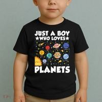 Just A Boy Who Loves Planets Solar System Space Science Geek Toddler T-Shirt thumb 2