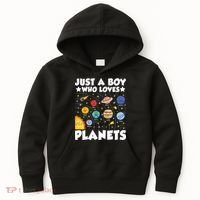 Just A Boy Who Loves Planets Solar System Space Science Geek Kids Hoodie thumb 0