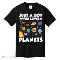 Just A Boy Who Loves Planets Solar System Space Science Geek Kids T-Shirt thumb 0