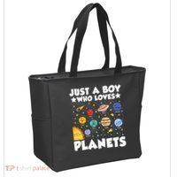 Just A Boy Who Loves Planets Solar System Space Science Geek Tote Bag thumb 2