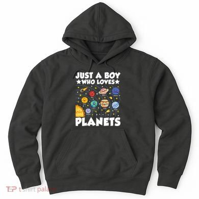 Just A Boy Who Loves Planets Solar System Space Science Geek Hoodie