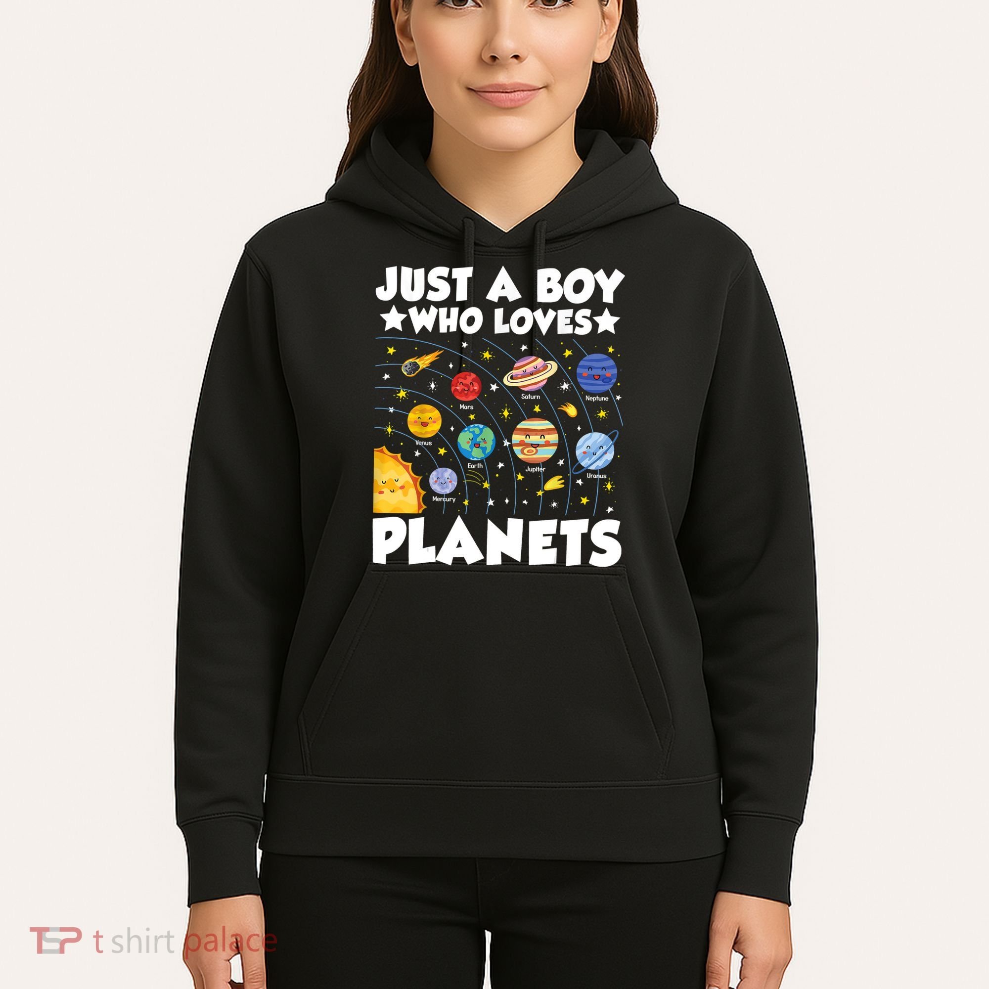 Just A Boy Who Loves Planets Solar System Space Science Geek Hoodie