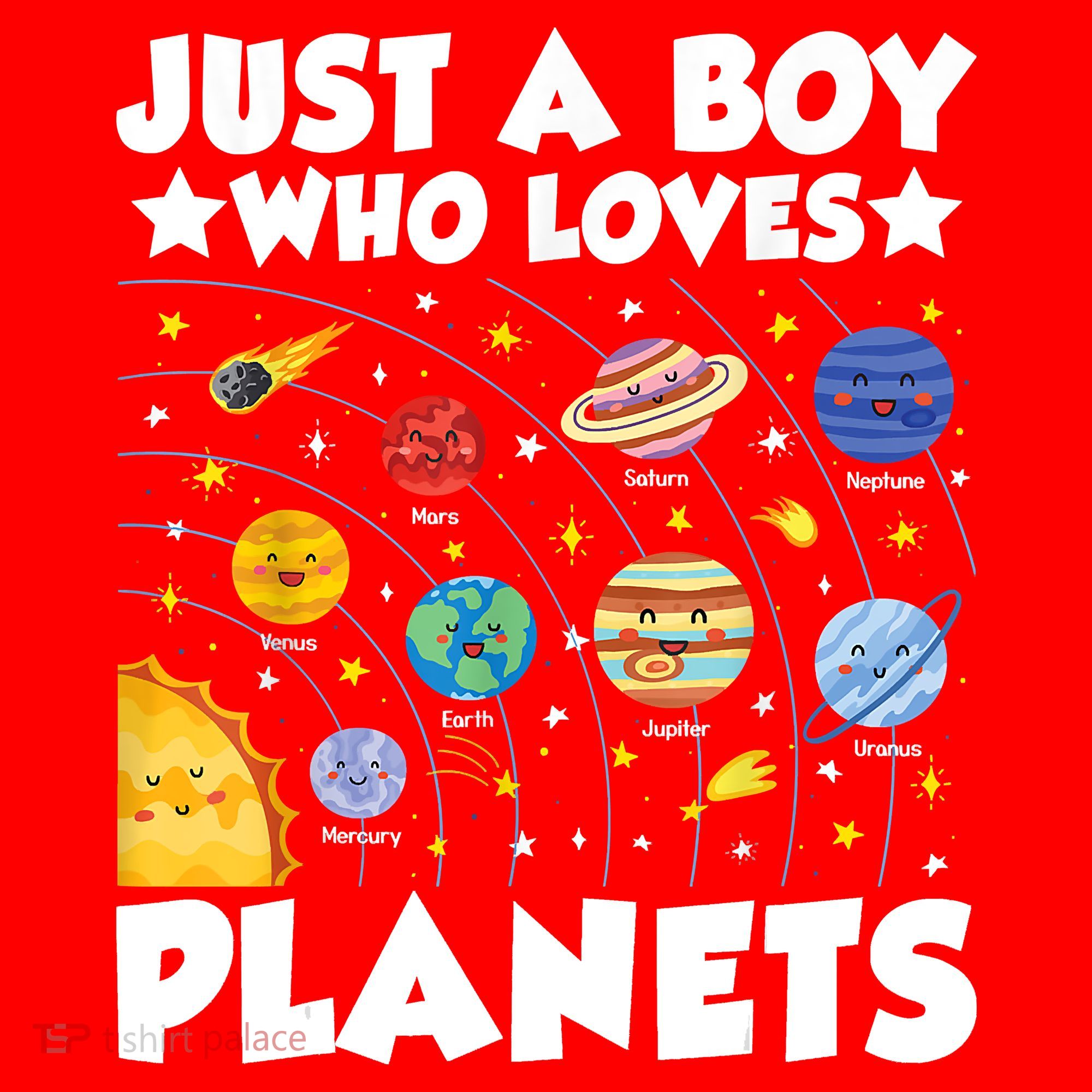 Just A Boy Who Loves Planets Solar System Space Science Geek Santa Hat