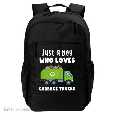 Just A Boy Who Loves Garbage Trucks Backpack