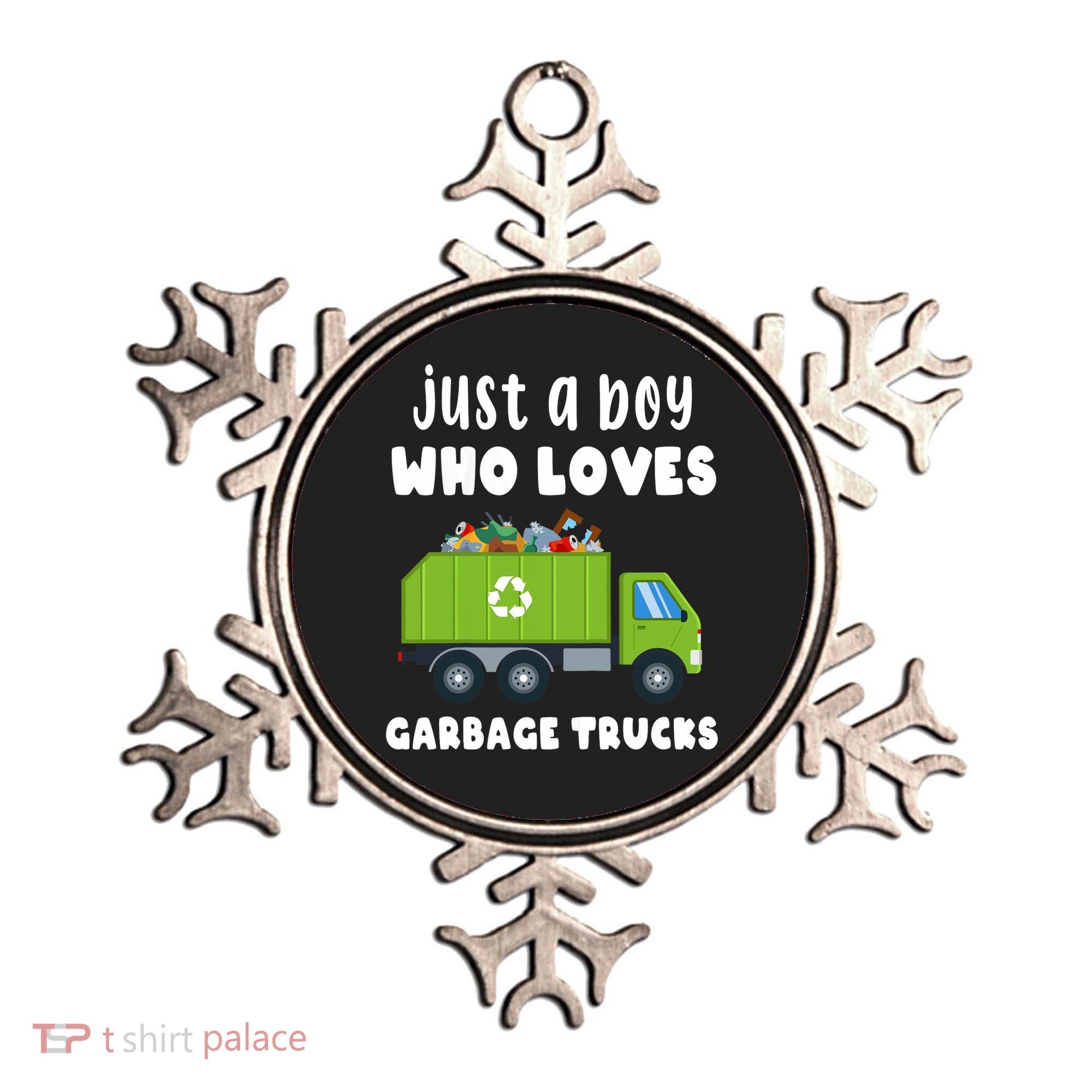 Just A Boy Who Loves Garbage Trucks Ornament