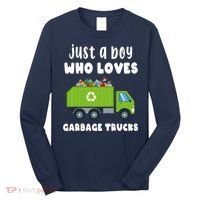 Just A Boy Who Loves Garbage Trucks Long Sleeve Shirt thumb 0