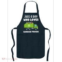 Just A Boy Who Loves Garbage Trucks Apron thumb 0