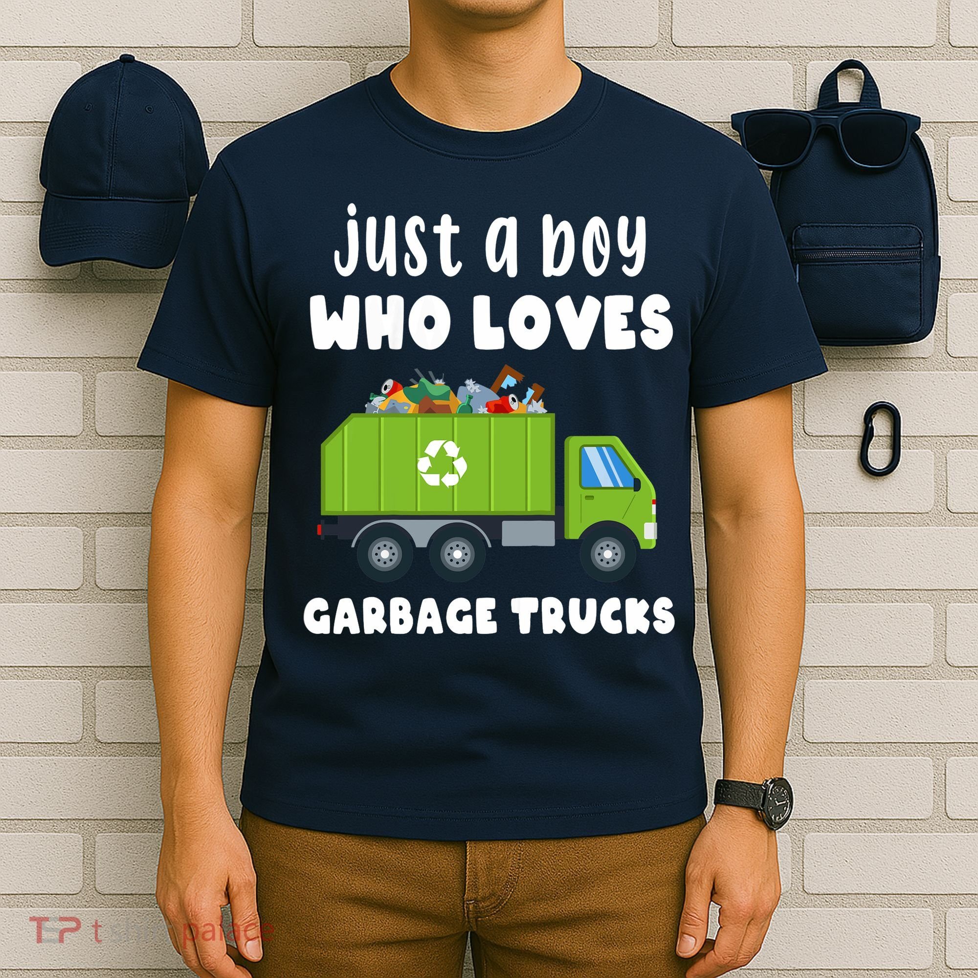 Just A Boy Who Loves Garbage Trucks T-Shirt