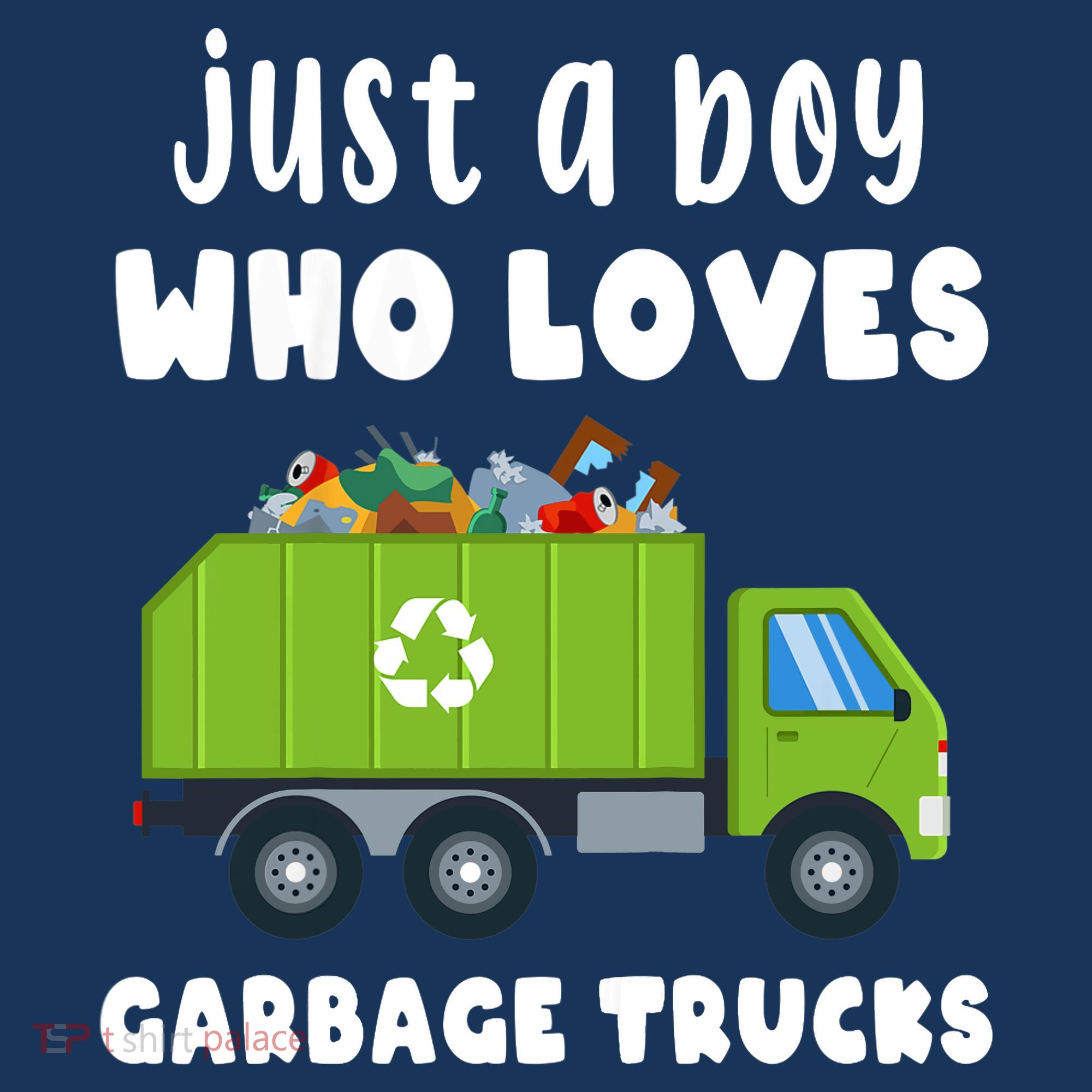 Just A Boy Who Loves Garbage Trucks Baby Bodysuit