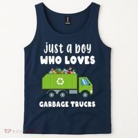 Just A Boy Who Loves Garbage Trucks Tank Top thumb 2