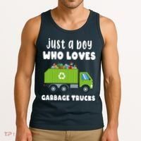 Just A Boy Who Loves Garbage Trucks Tank Top thumb 3