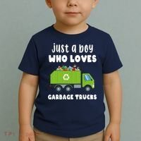 Just A Boy Who Loves Garbage Trucks Toddler T-Shirt thumb 2
