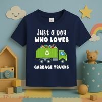 Just A Boy Who Loves Garbage Trucks Toddler T-Shirt thumb 3