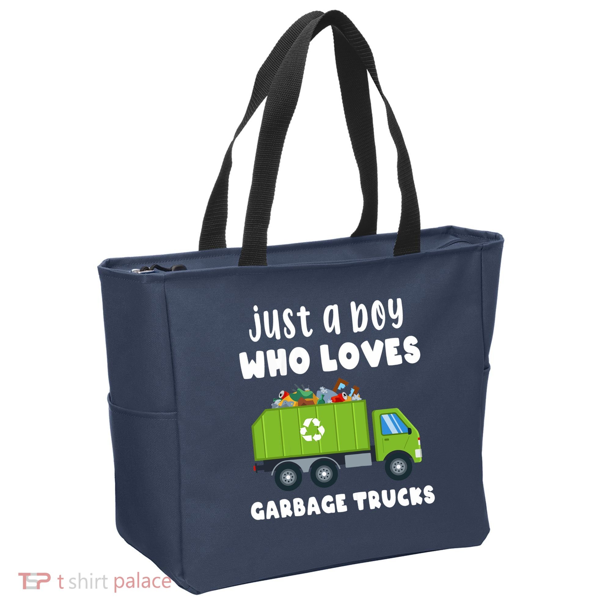 Just A Boy Who Loves Garbage Trucks Tote Bag