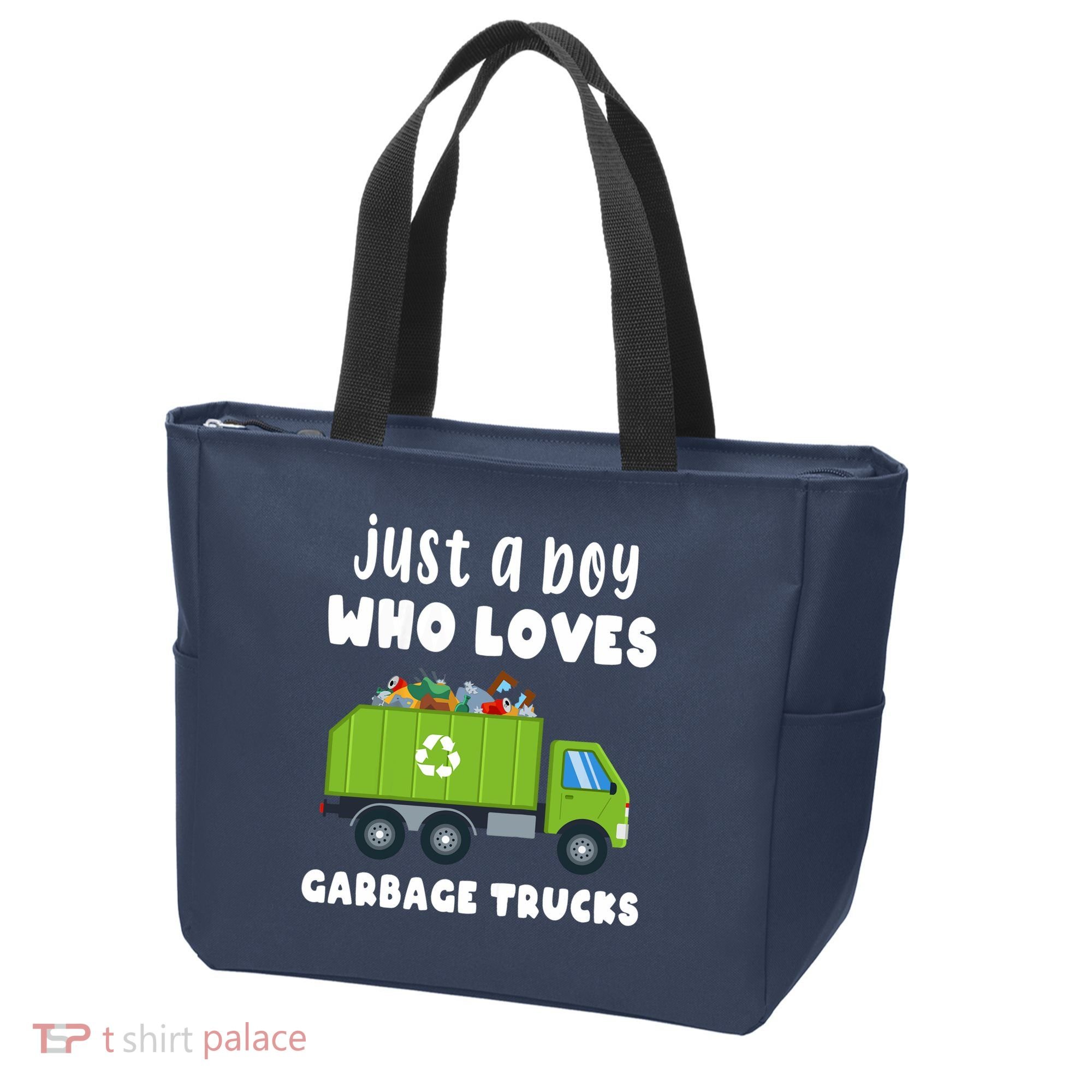 Just A Boy Who Loves Garbage Trucks Tote Bag