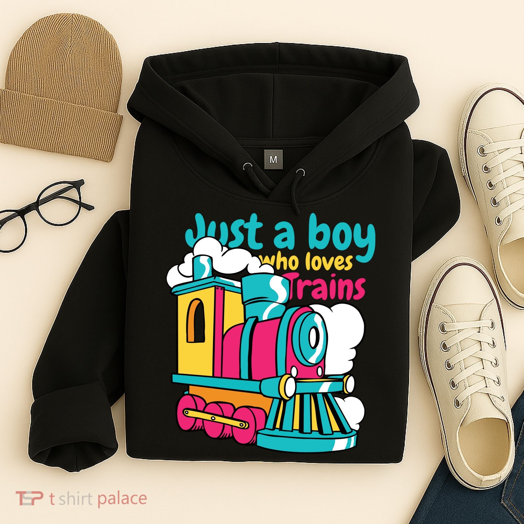 Just A Boy Who Loves Trains Cute Hoodie