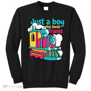 Just A Boy Who Loves Trains Cute Sweatshirt