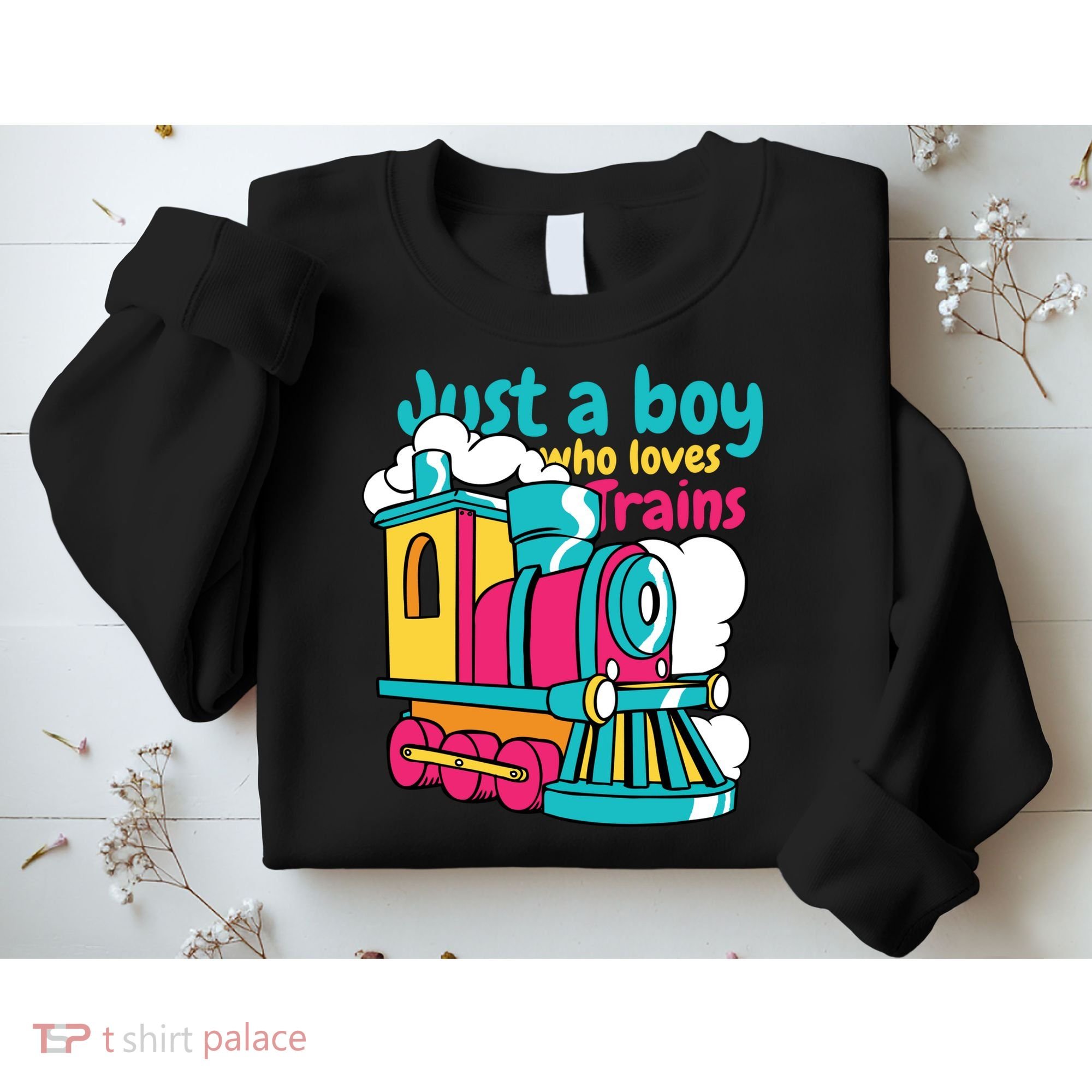 Just A Boy Who Loves Trains Cute Sweatshirt