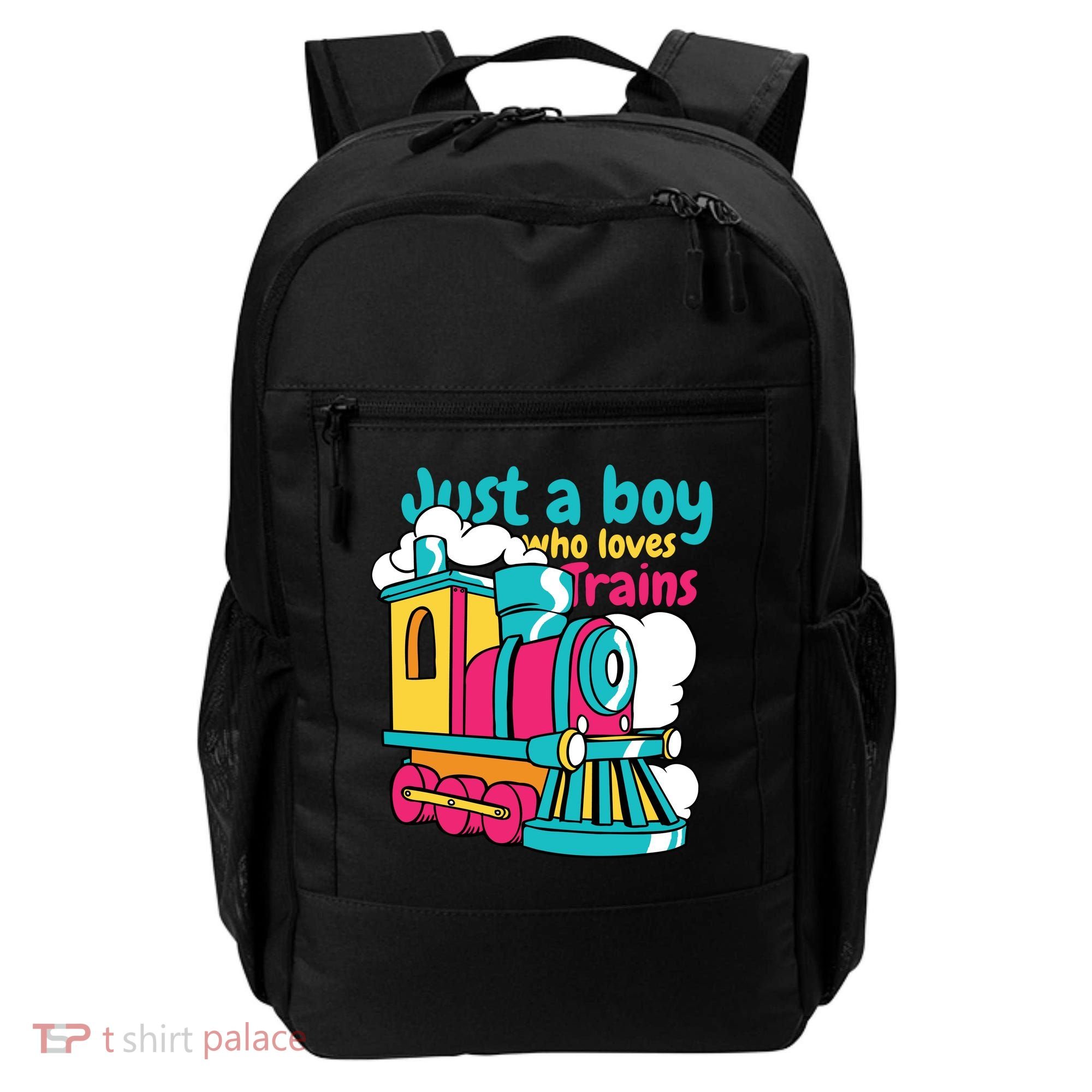 Just A Boy Who Loves Trains Cute Backpack