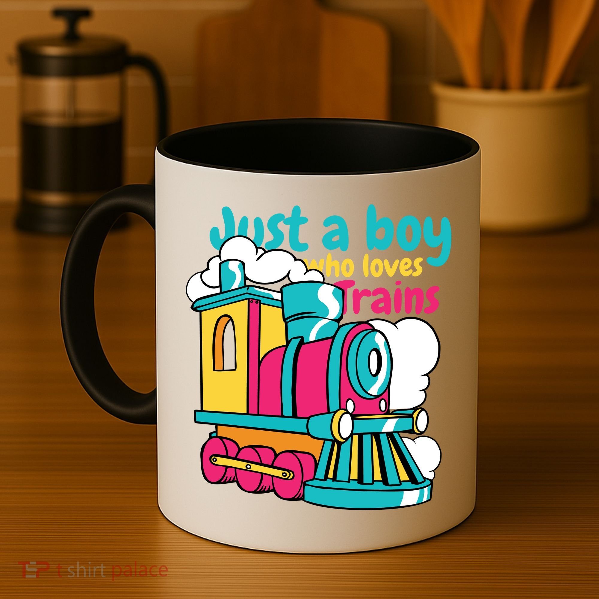 Just A Boy Who Loves Trains Cute Coffee Mug