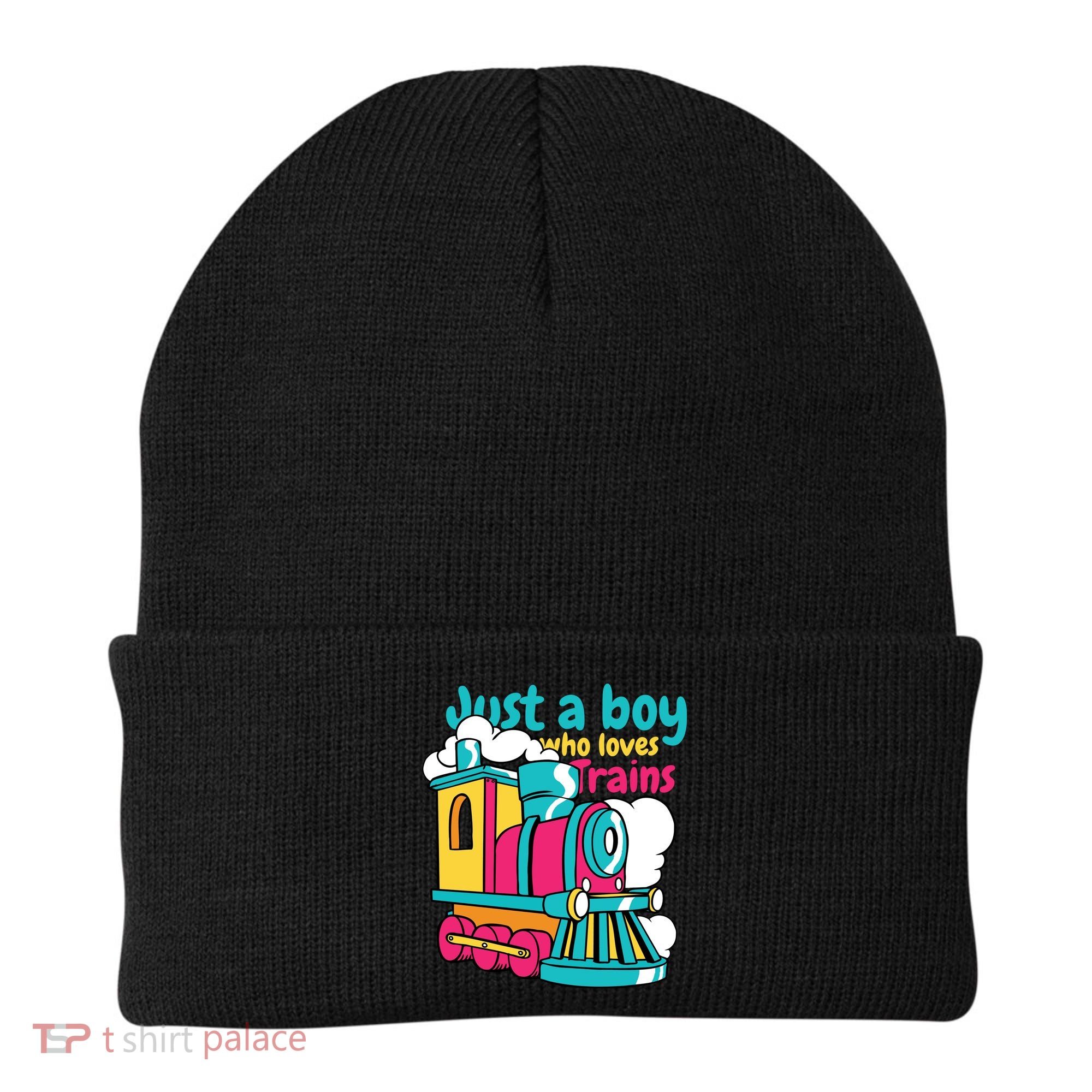 Just A Boy Who Loves Trains Cute Beanie