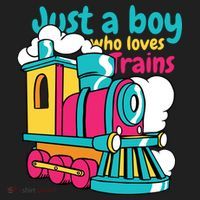 Just A Boy Who Loves Trains Cute Beanie thumb 2