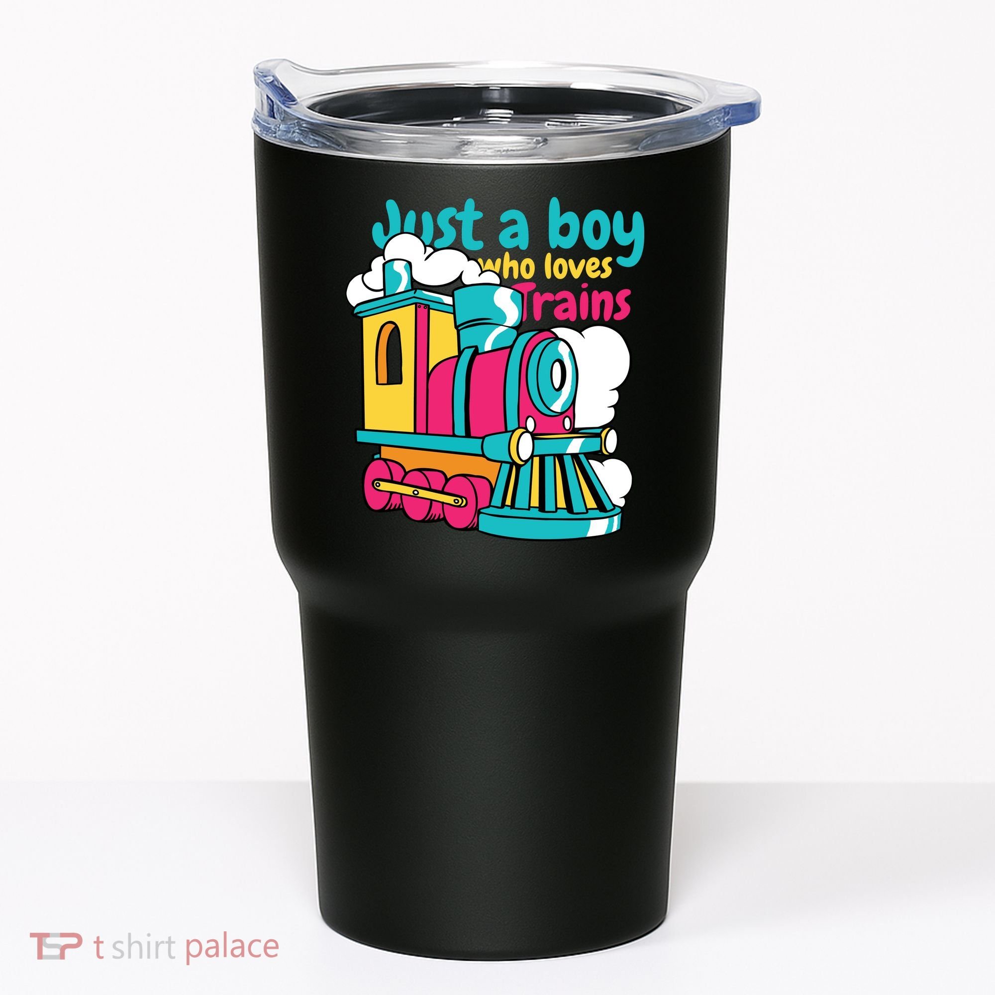 Just A Boy Who Loves Trains Cute Tumbler