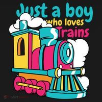 Just A Boy Who Loves Trains Cute Mousepad thumb 1