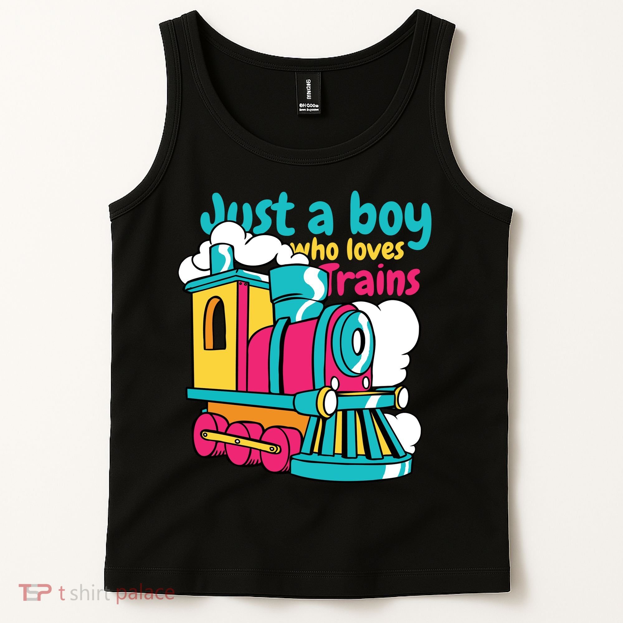 Just A Boy Who Loves Trains Cute Tank Top
