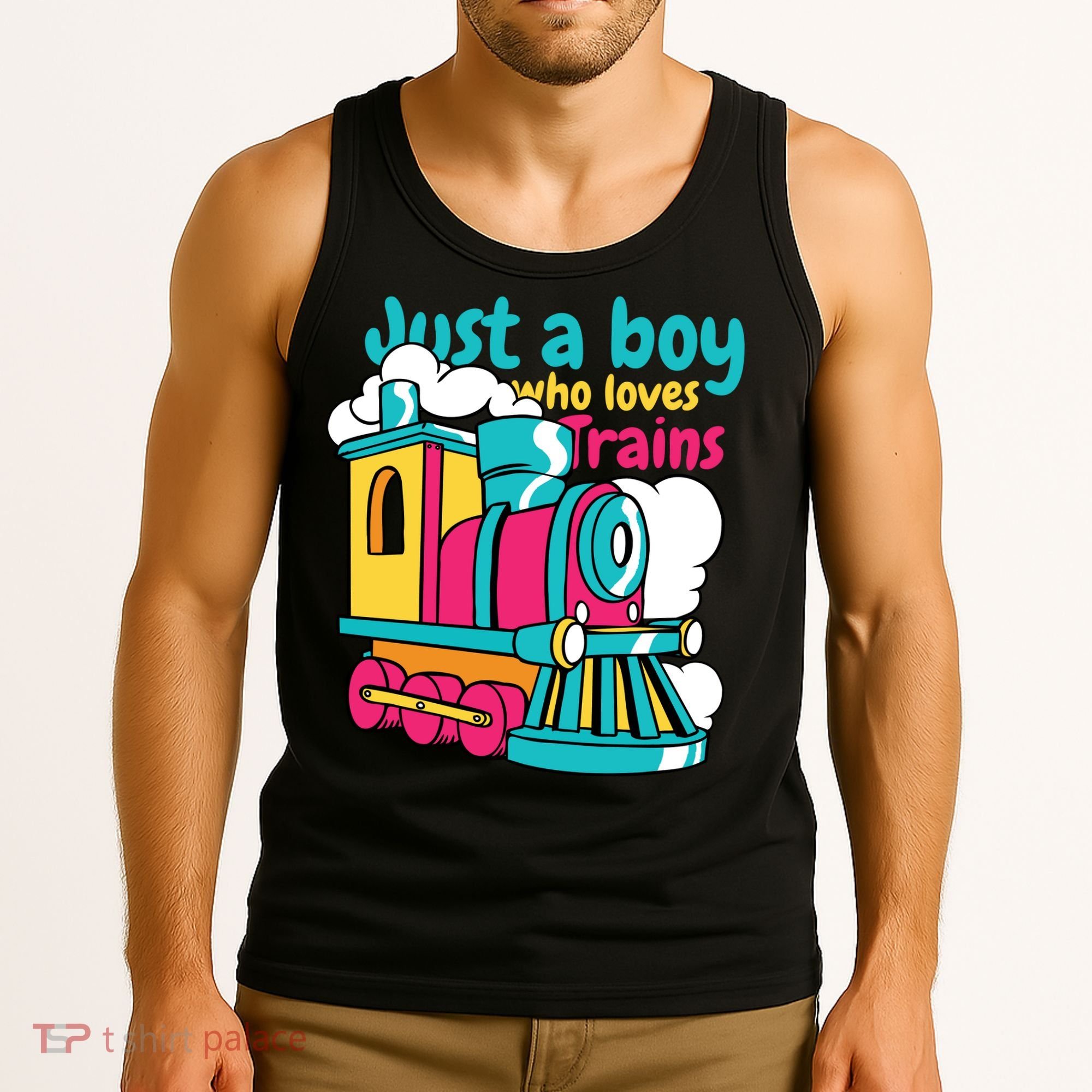 Just A Boy Who Loves Trains Cute Tank Top